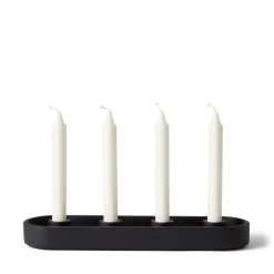 Adventsljusstake Betong Svart