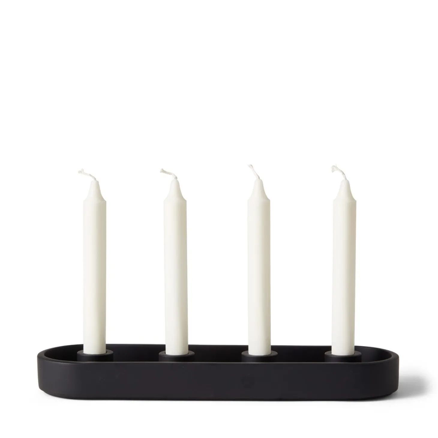 Adventsljusstake Betong Svart