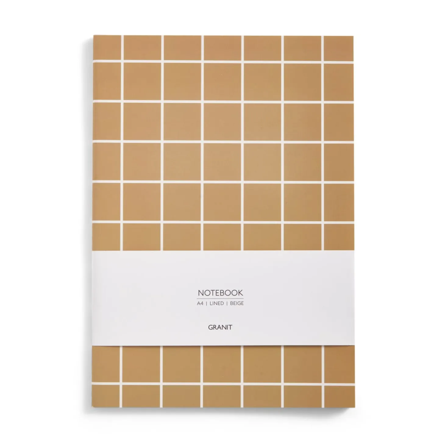 Anteckningsbok A4 Rut Beige Linjerad