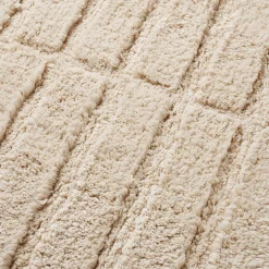 Badrumsmatta Square 50x80cm Bomull Beige
