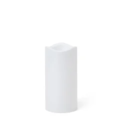 Blockljus LED Timer 15x7,5cm Vit