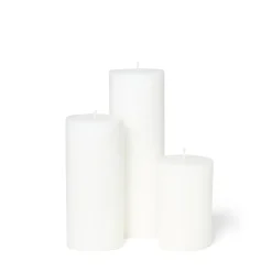 Blockljus Stearin 20x6,8cm Vit