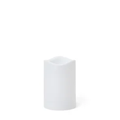 Blockljus Timer LED 11,5x7,5cm Vit