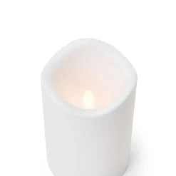 Blockljus Timer LED 11,5x7,5cm Vit