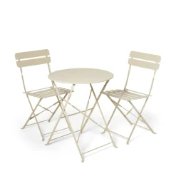 Bord Fällbart Metall 60cm Ljusbeige