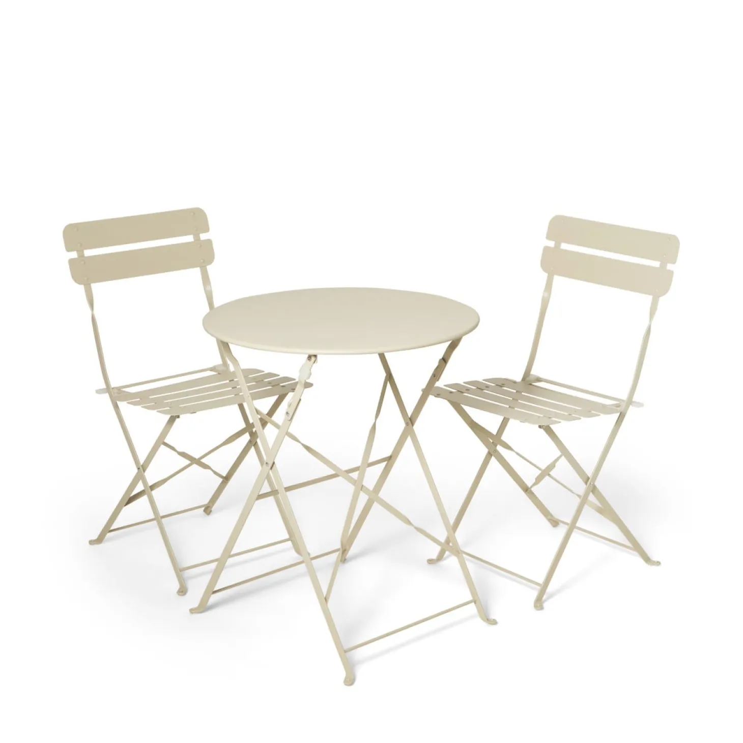 Bord Fällbart Metall 60cm Ljusbeige