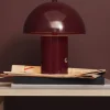 Bordslampa Lou 18x21cm Vinröd
