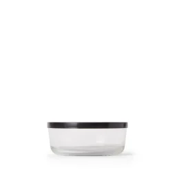 Burk Glas Lock 0,8L Låg Svart