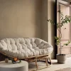 Dyna Oval Slätvävd 190x130cm Naturvit