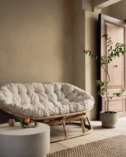 Dyna Oval Slätvävd 190x130cm Naturvit