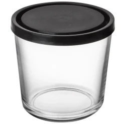 Glasburk Lock 0,8L Hög Svart