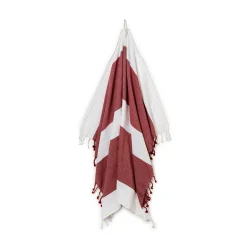Handduk Hamam Summer Stripe 100x150cm Vinröd