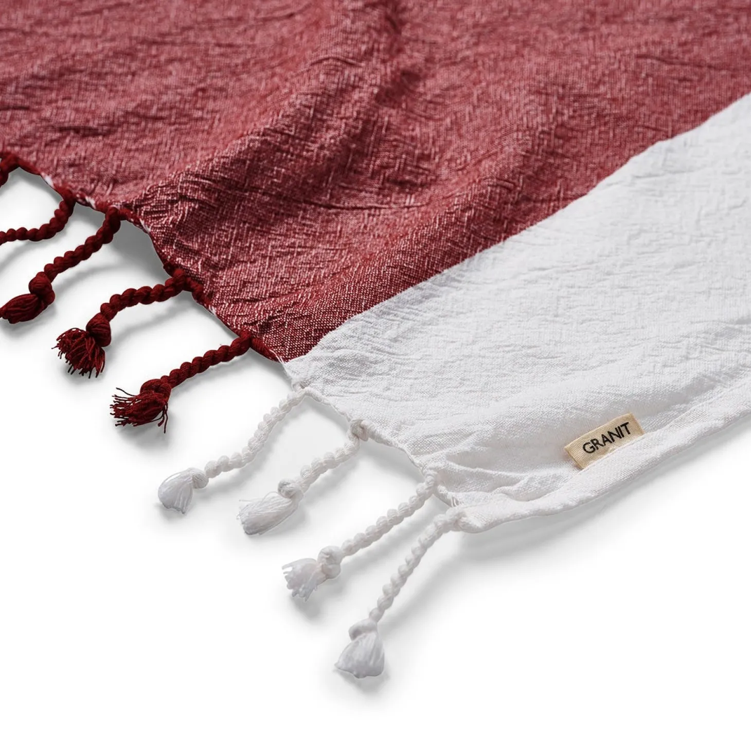 Handduk Hamam Summer Stripe 100x150cm Vinröd
