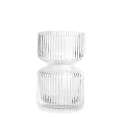 Hyacinth Vase Ribbed 12x8cm