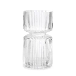 Hyacinth Vase Ribbed 15x8cm