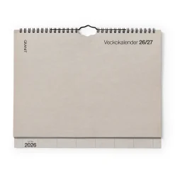 Kalender Vecka 2026/2027 Beige