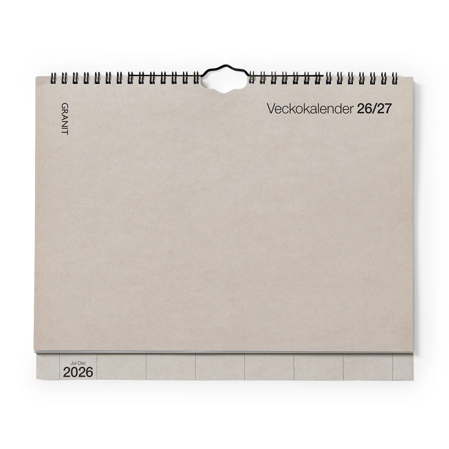 Kalender Vecka 2026/2027 Beige