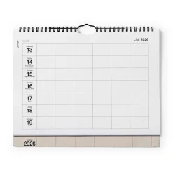 Kalender Vecka 2026/2027 Beige