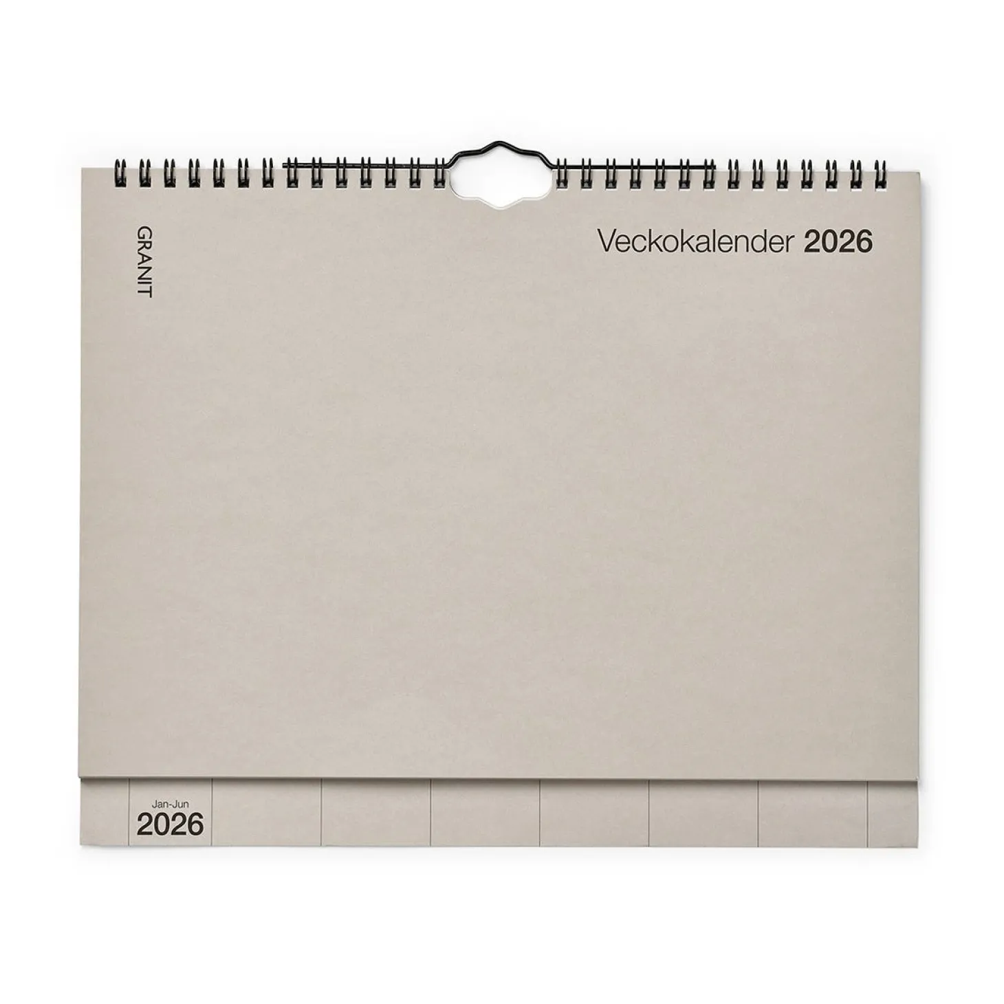 Kalender Vecka 2026 Beige