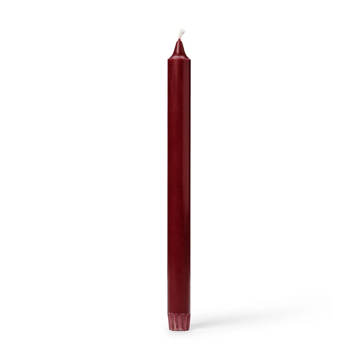Kronljus Stearin 27,5cm Vinröd