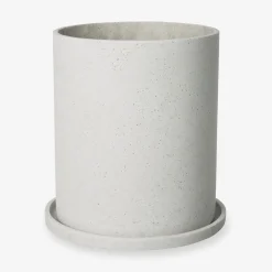 Kruka/Fat Polystone 22cm Vit