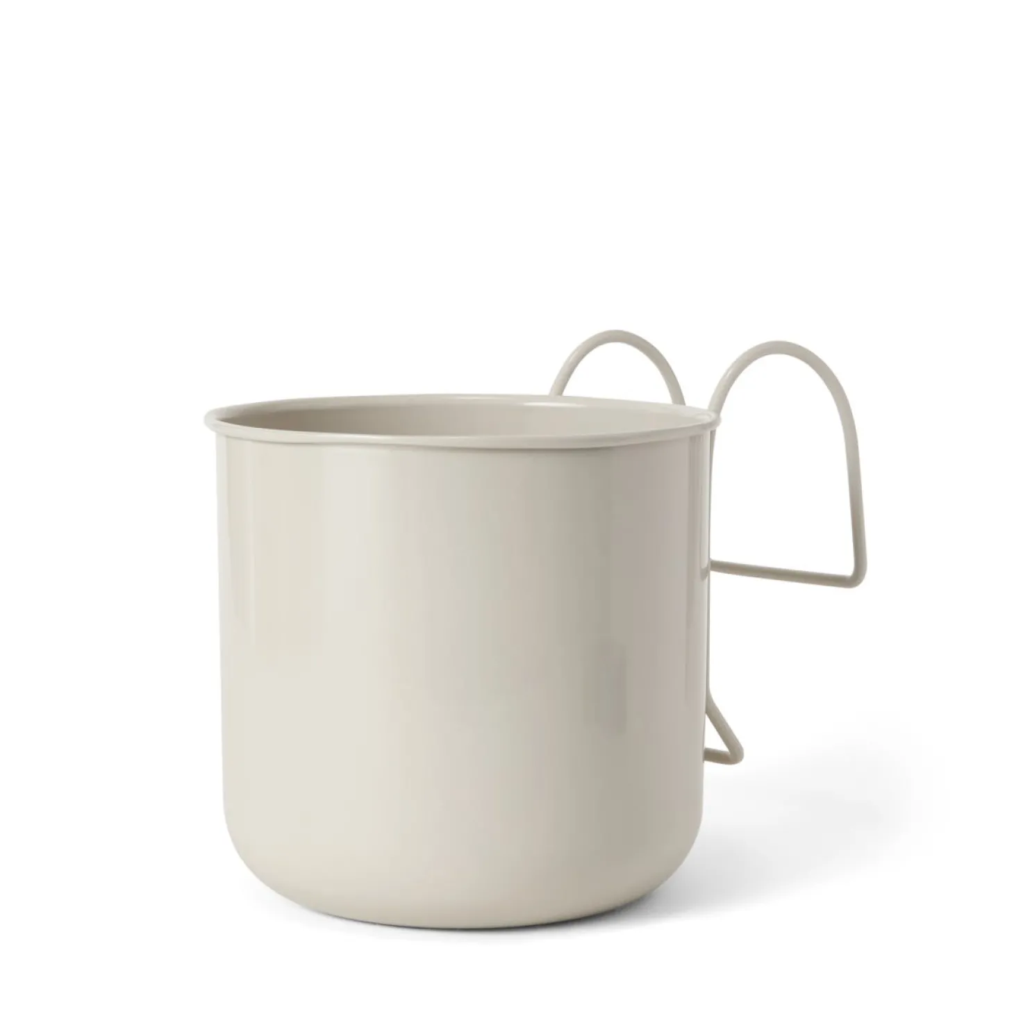 Kruka Hängande Metall 16cm Beige