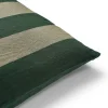 Kuddfodral Blockrand Linnemix 50x50cm Grön
