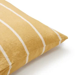 Kuddfodral Linnemix Rand 50x50cm Gul