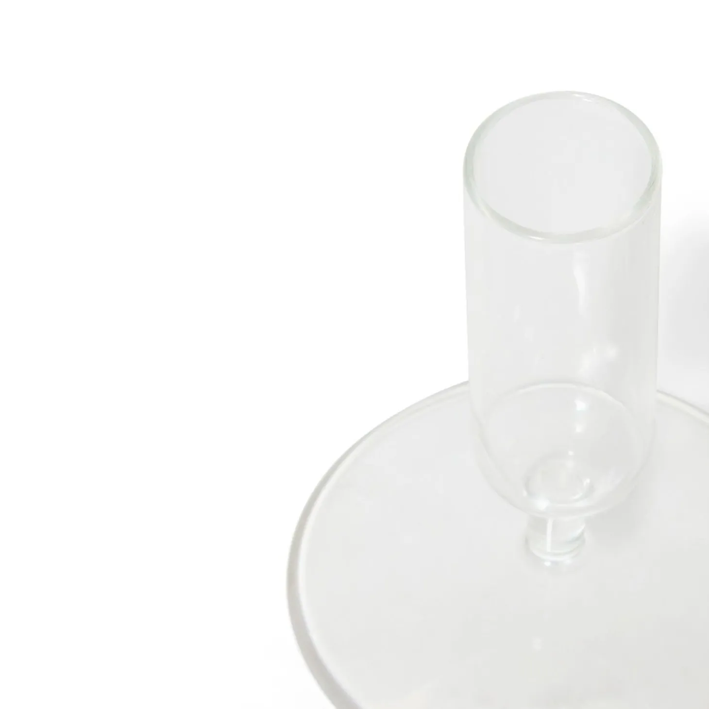 Ljusstake Glas 7,5x9,4cm Klarglas
