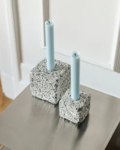 Ljusstake Granit 9x9cm Grå
