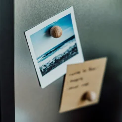 Magnet Trä Rund 6-p Naturfärg