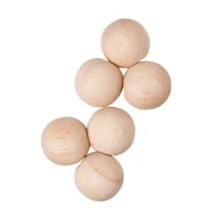 Magnet Trä Rund 6-p Naturfärg