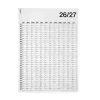 Årsplan 50x70cm 2026/2027 Vit