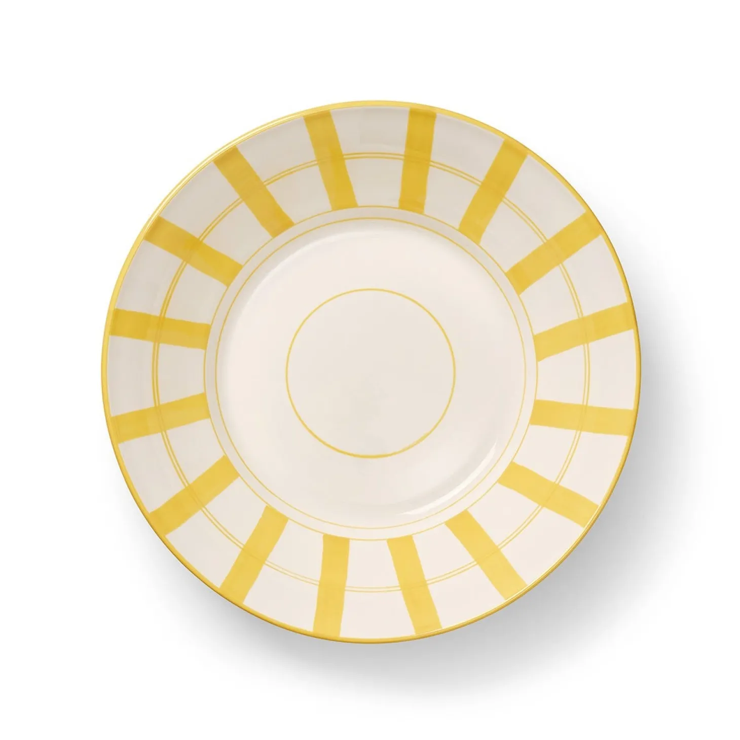 Serveringsskål Eve 30cm Handmålad Gul