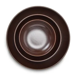 Skål Bruno Stengods 16cm Brun