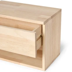 Sängbord Vägghängt Låda 24x34cm Gummiträ