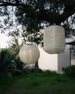 Solcellspendel Boll 25cm Vit