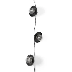 Solcellsslinga 10 LED Glob/Skärm 1,8m Svart