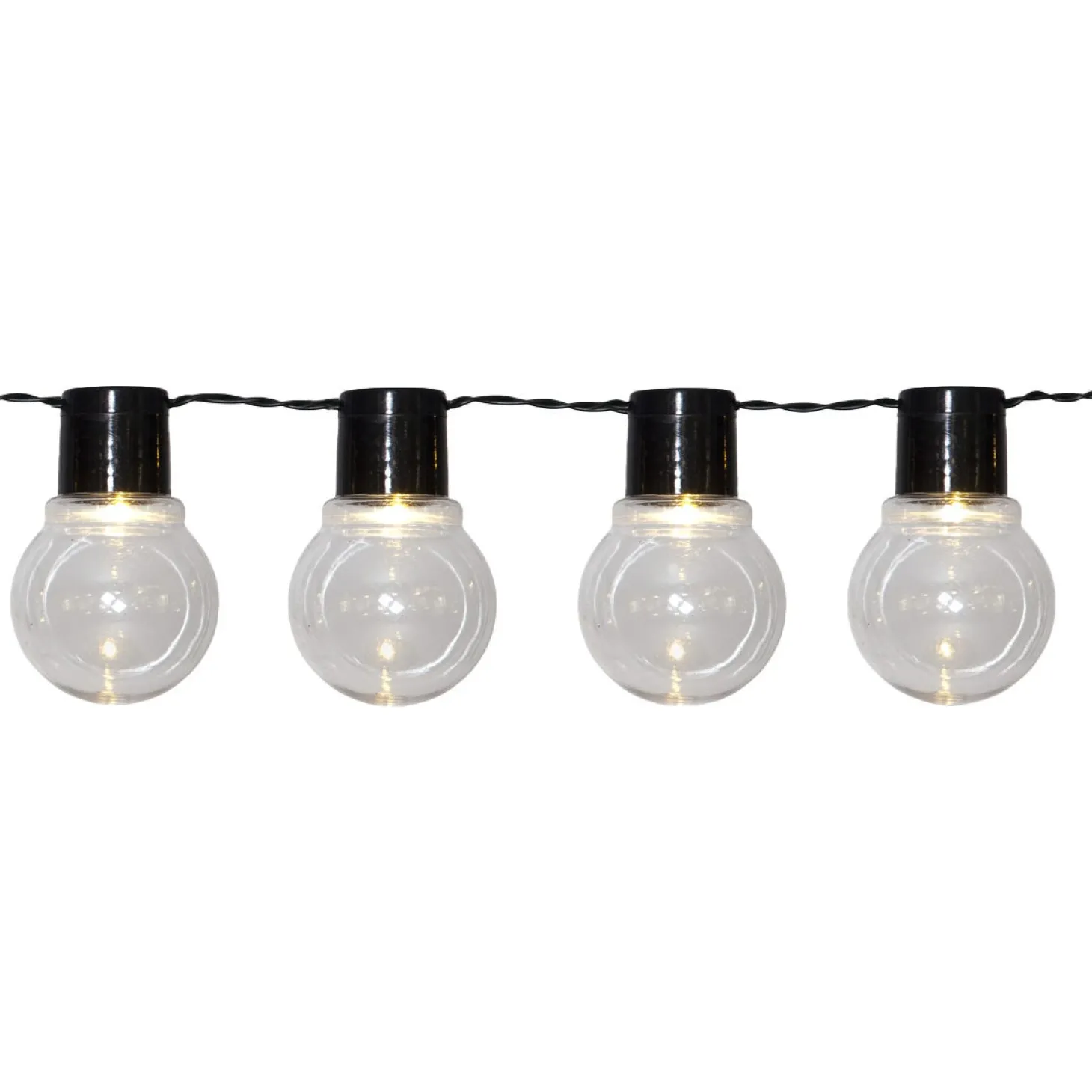 Solcellsslinga 10 LED 1,8m Svart
