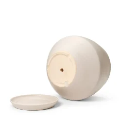 Stengodskruka Ellie med fat 30x36cm Beige