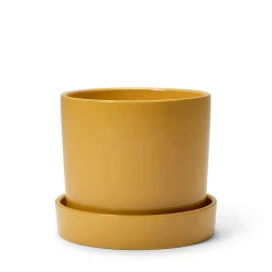 Stengodskruka/Fat 21 cm Glaserad Gul