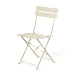 Stol Metall Fällbar Ljusbeige
