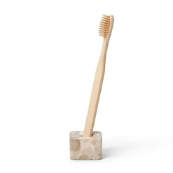 Tandborsthållare 4x4cm Marmor Beige