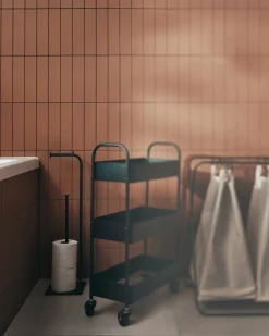 Toapappershållare Noa Fristående Svart