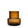 Vas Glas 15x15,5cm Brun