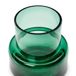Vas Glas 15x15,5cm Grön