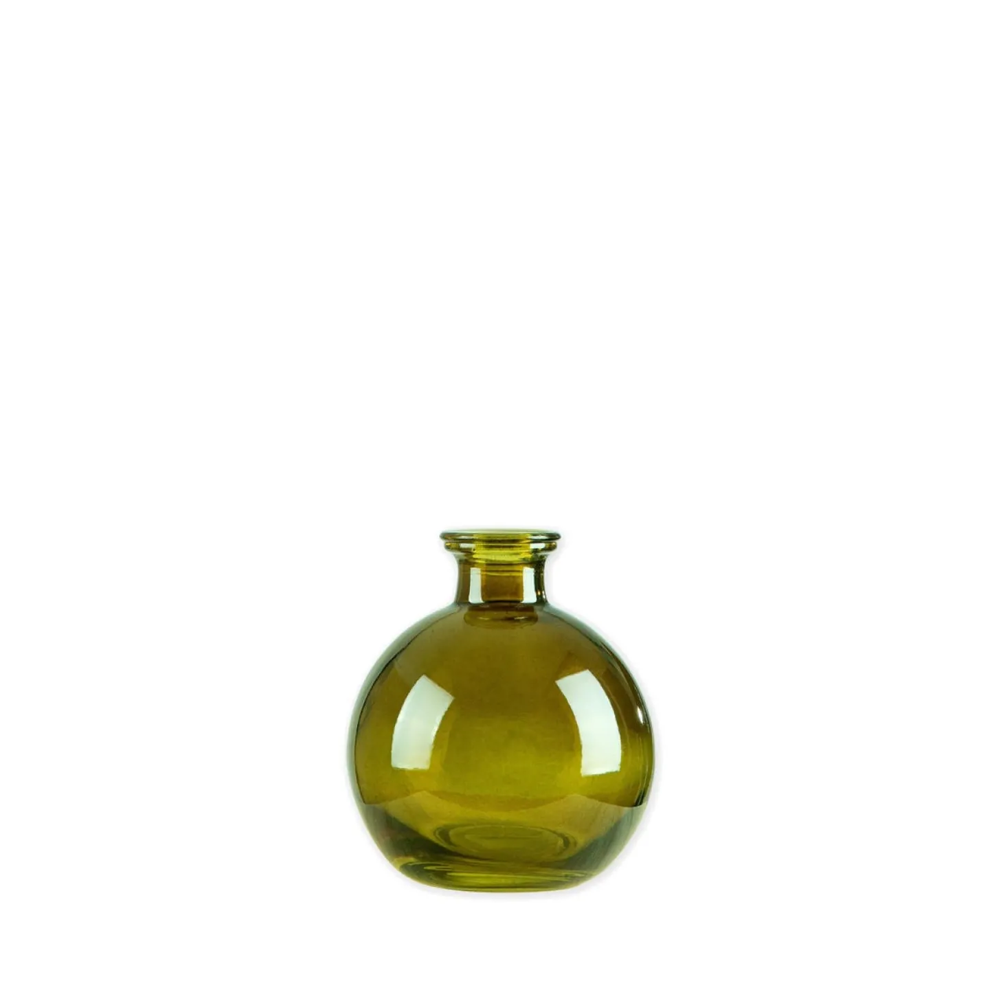 Vas Stickling Rund 10x8,8cm Olivgrön
